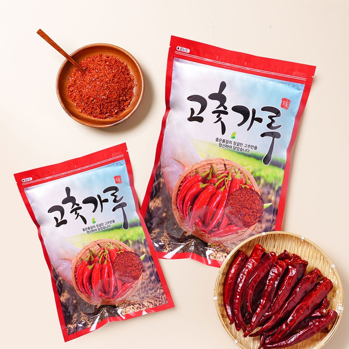 [청원농원] 국산 햇 고춧가루(중간 매운맛(품절), 매운맛) 6kg